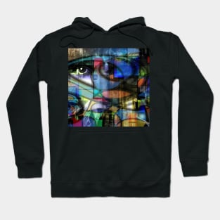 Woman face modern abstract Hoodie